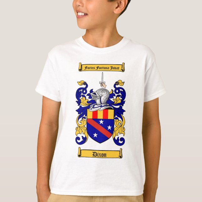 CAMISETA ESCUDO DE LA FAMILIA DE DIXON - ESCUDO DE ARMAS DE (Anverso)
