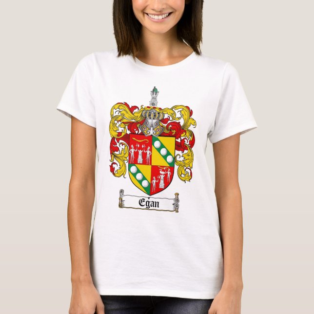 CAMISETA ESCUDO DE LA FAMILIA DE EGAN - ESCUDO DE ARMAS DE (Anverso)