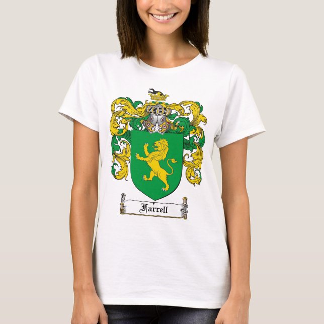 CAMISETA ESCUDO DE LA FAMILIA DE FARRELL - ESCUDO DE ARMAS (Anverso)