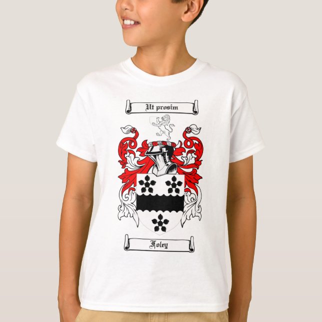 CAMISETA ESCUDO DE LA FAMILIA DE FOLEY - ESCUDO DE ARMAS DE (Anverso)