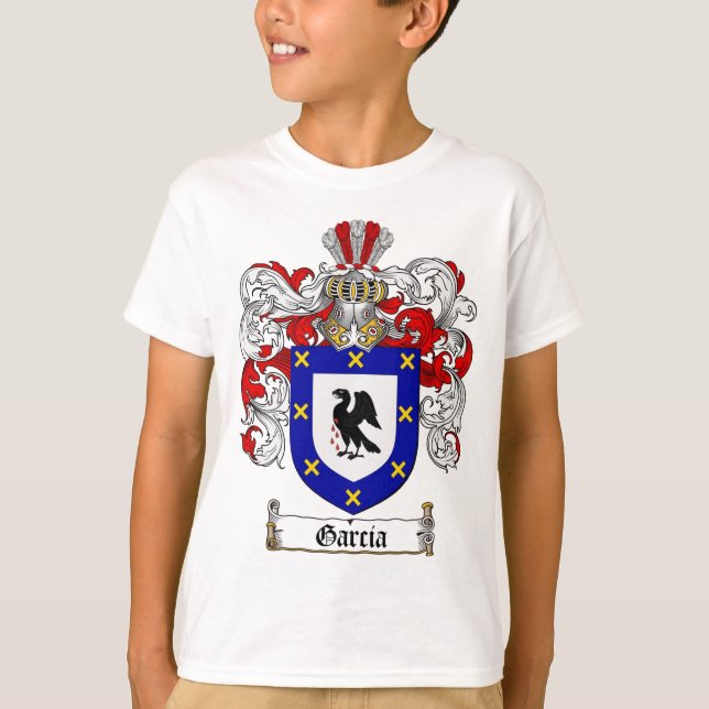 CAMISETA ESCUDO DE LA FAMILIA DE GARCÍA - ESCUDO DE ARMAS (Anverso)