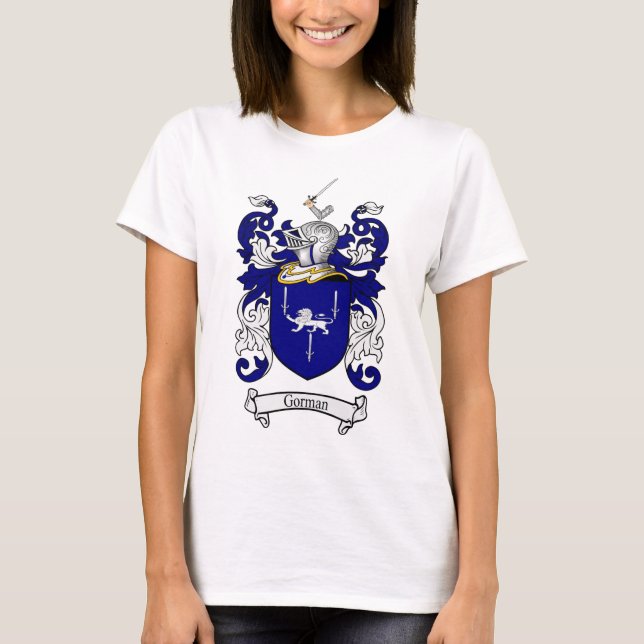 CAMISETA ESCUDO DE LA FAMILIA DE GORMAN - ESCUDO DE ARMAS (Anverso)