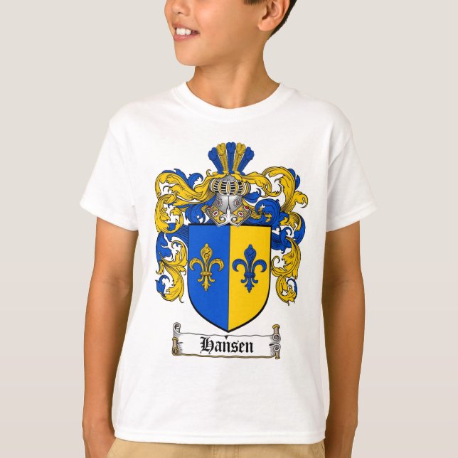 CAMISETA ESCUDO DE LA FAMILIA DE HANSEN - ESCUDO DE ARMAS (Anverso)