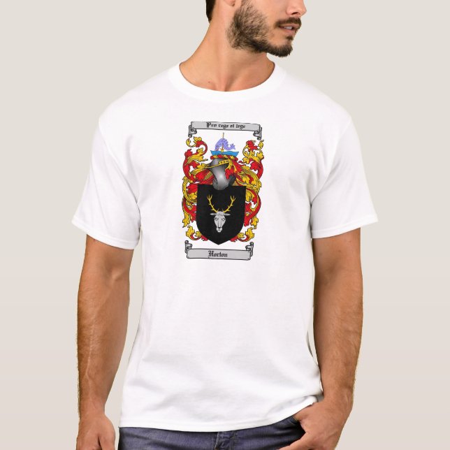 CAMISETA ESCUDO DE LA FAMILIA DE HORTON - ESCUDO DE ARMAS (Anverso)