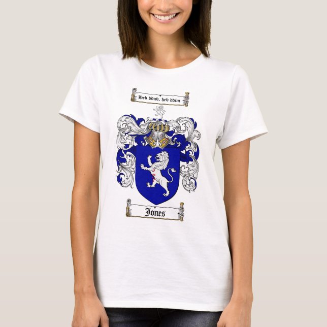 CAMISETA ESCUDO DE LA FAMILIA DE JONES - ESCUDO DE ARMAS DE (Anverso)