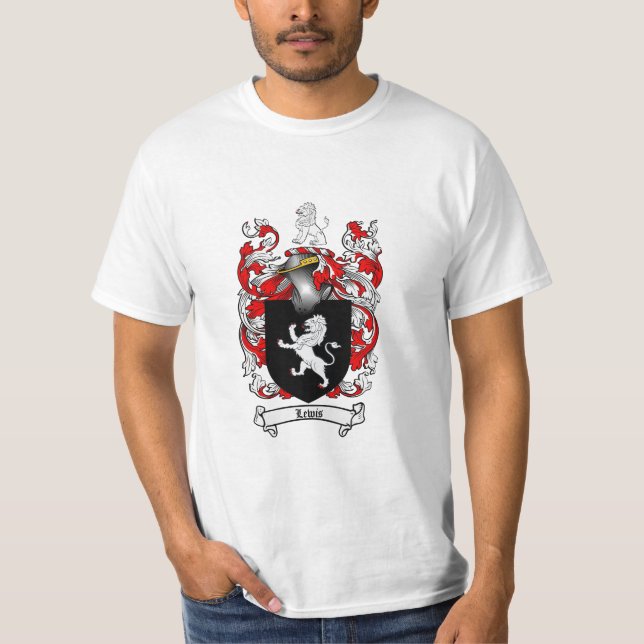 Camiseta Escudo de la familia de Lewis - escudo de armas de (Anverso)