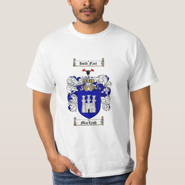 Camiseta Escudo de la familia de Macleod - escudo de armas (Anverso)
