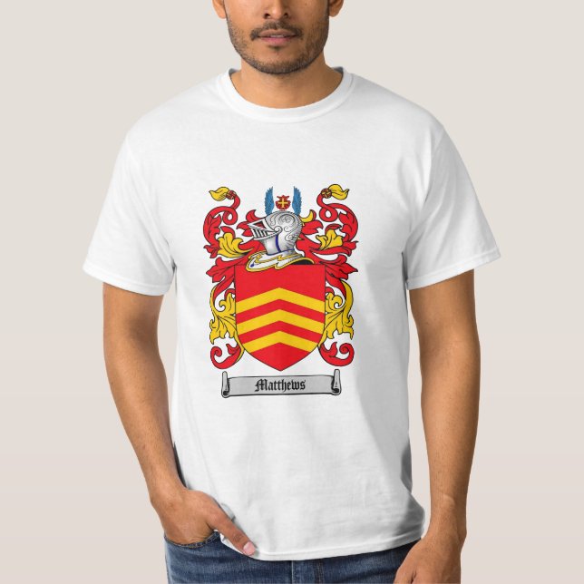 Camiseta Escudo de la familia de Matthews - escudo de armas (Anverso)