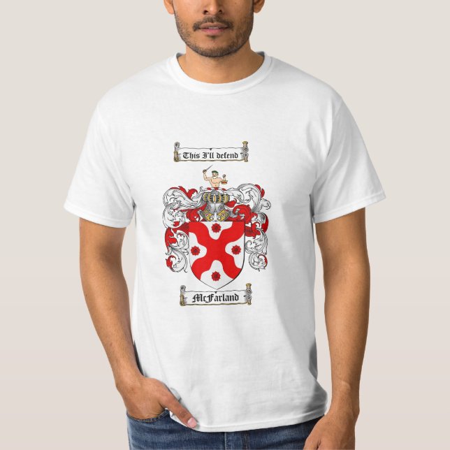 Camiseta Escudo de la familia de Mcfarland - escudo de (Anverso)