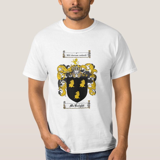 Camiseta Escudo de la familia de Mcknight - escudo de armas (Anverso)