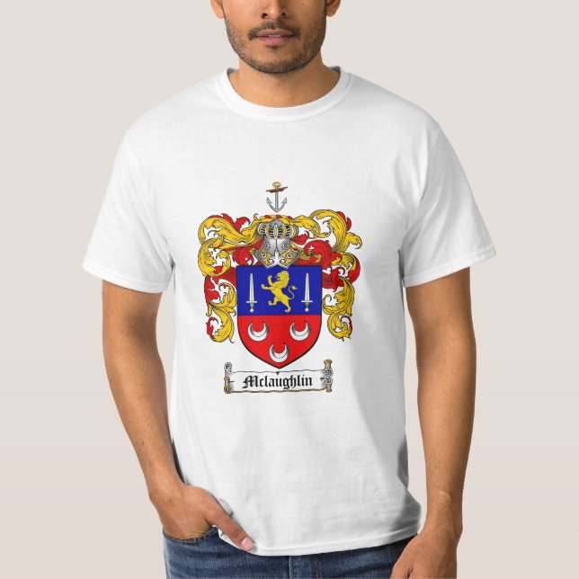 Camiseta Escudo de la familia de Mclaughlin - escudo de (Anverso)