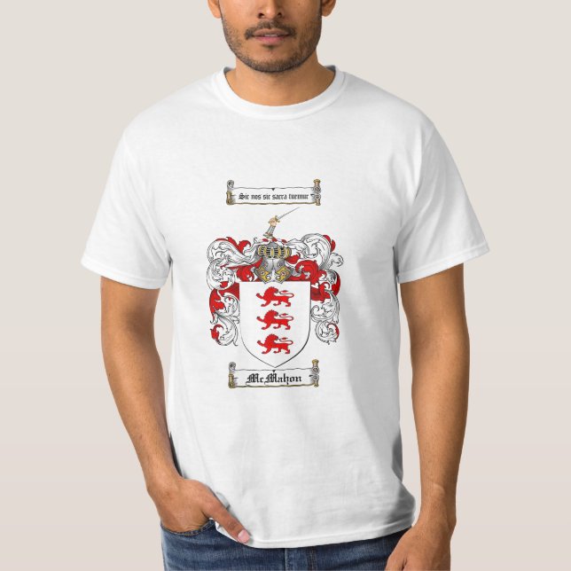 Camiseta Escudo de la familia de Mcmahon - escudo de armas (Anverso)