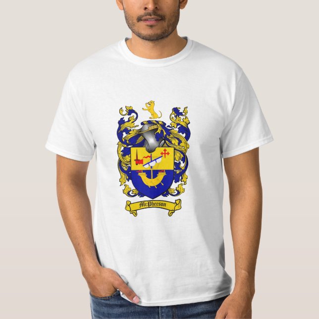 Camiseta Escudo de la familia de Mcpherson - escudo de (Anverso)