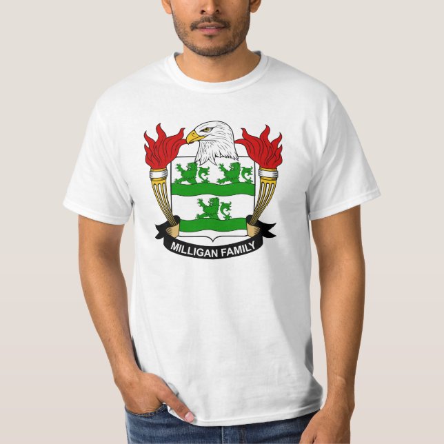 Camiseta Escudo de la familia de Milligan (Anverso)