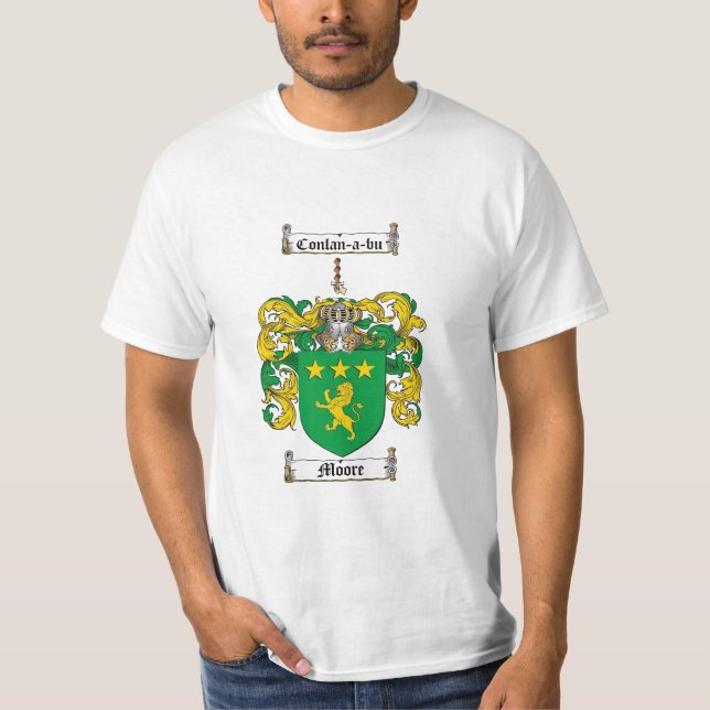 Camiseta Escudo de la familia de Moore - escudo de armas de (Anverso)