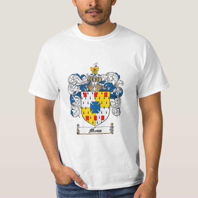 Camiseta Escudo de la familia de musgo - escudo de armas (Anverso)