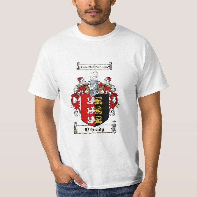 Camiseta Escudo de la familia de O'Grady - escudo de armas (Anverso)