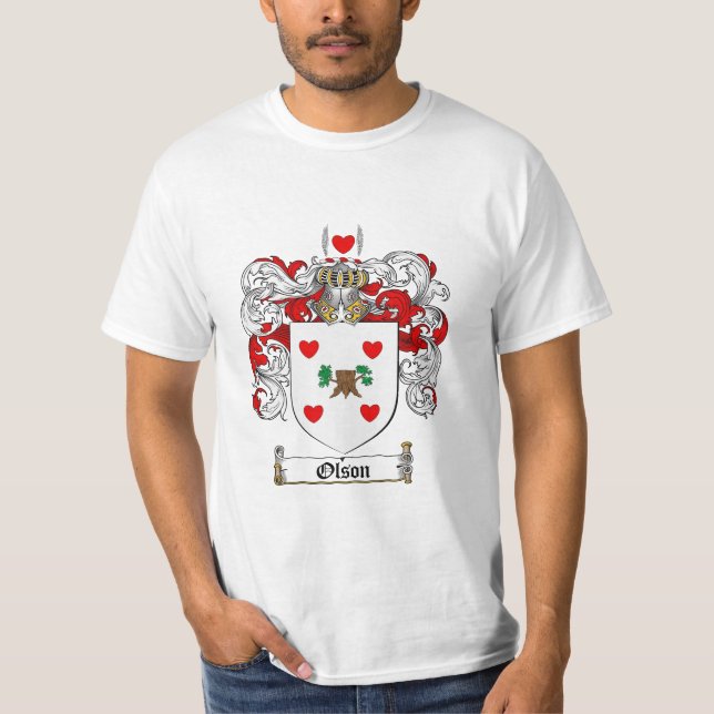 Camiseta Escudo de la familia de Olson - escudo de armas de (Anverso)