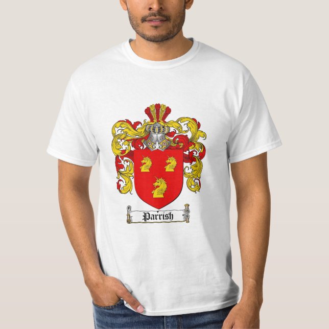 Camiseta Escudo de la familia de Parrish - escudo de armas (Anverso)