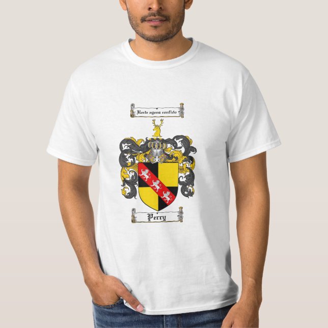 Camiseta Escudo de la familia de Perry - escudo de armas de (Anverso)