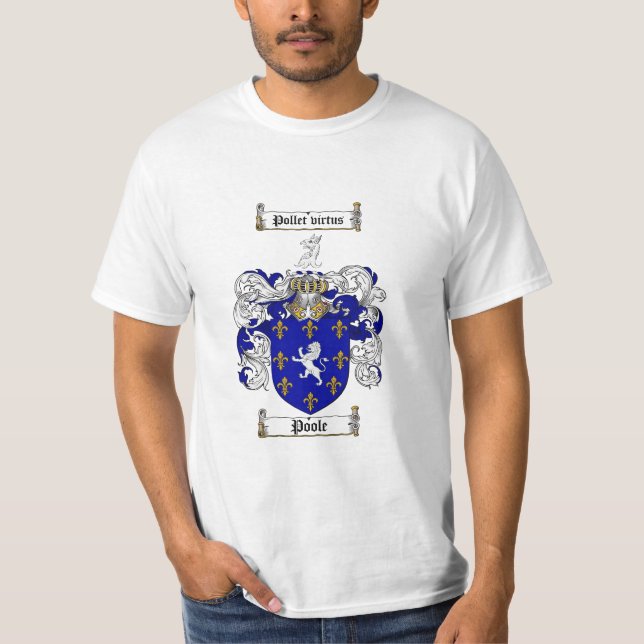 Camiseta Escudo de la familia de Poole - escudo de armas de (Anverso)