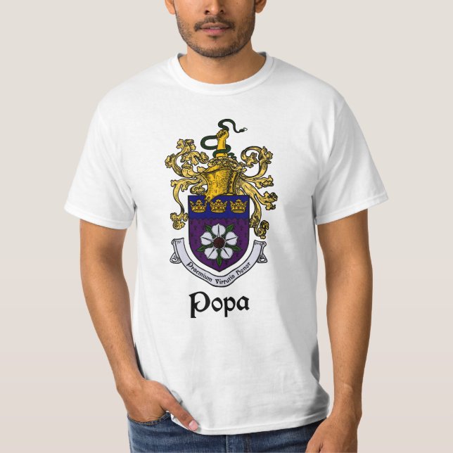 Camiseta Escudo de la familia de Popa/camiseta del escudo (Anverso)