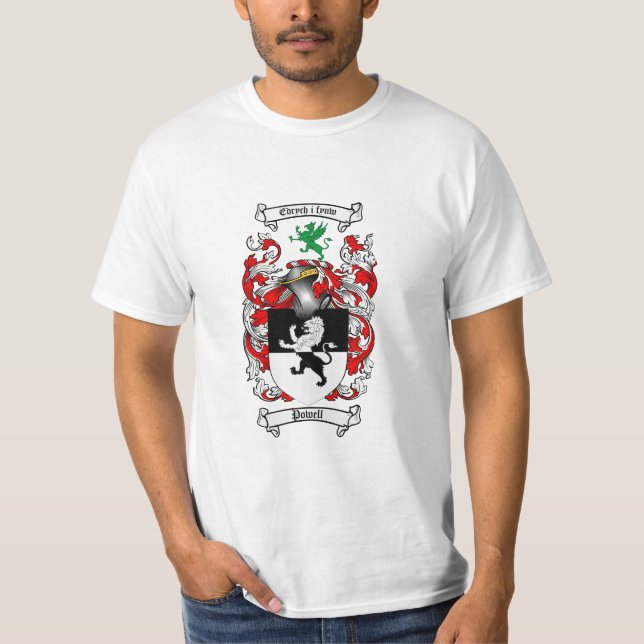 Camiseta Escudo de la familia de Powell - escudo de armas (Anverso)
