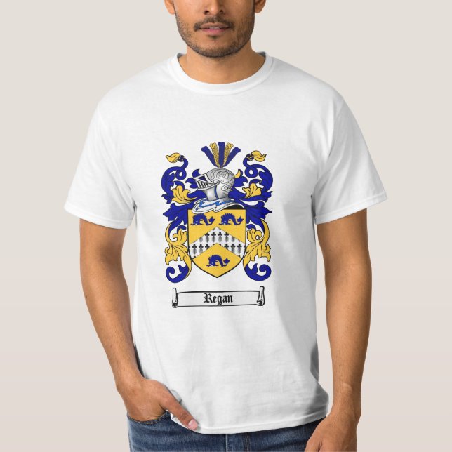 Camiseta Escudo de la familia de Regan - escudo de armas de (Anverso)