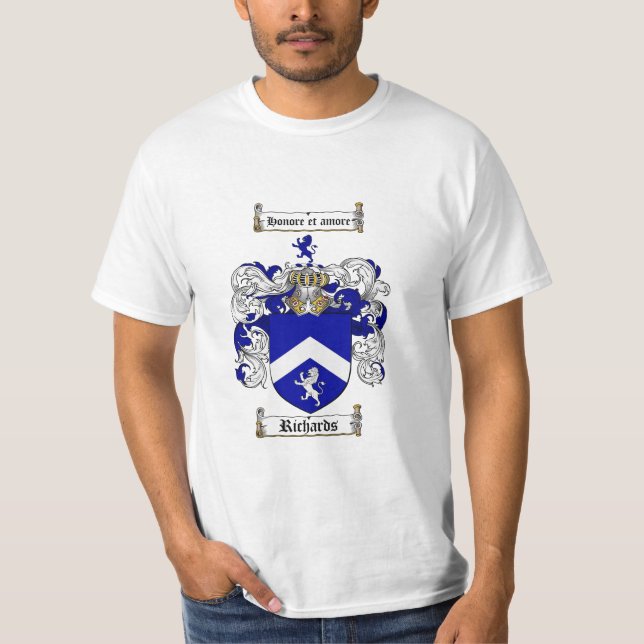 Camiseta Escudo de la familia de Richards - escudo de armas (Anverso)