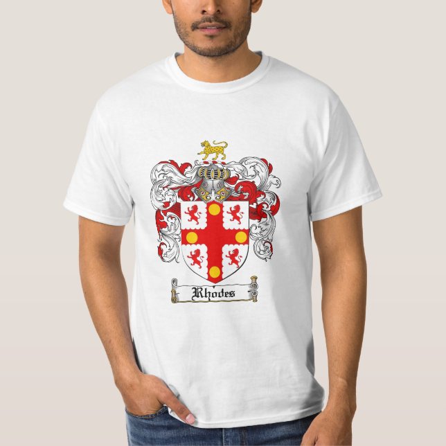 Camiseta Escudo de la familia de Rodas - escudo de armas de (Anverso)