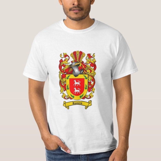 Camiseta Escudo de la familia de Romero - escudo de armas (Anverso)