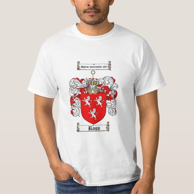 Camiseta Escudo de la familia de Ross - escudo de armas de (Anverso)