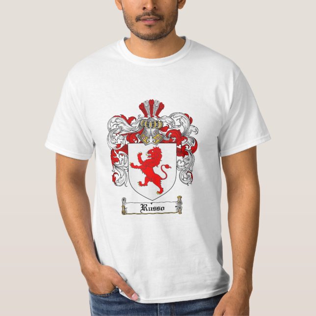 Camiseta Escudo de la familia de Russo - escudo de armas de (Anverso)