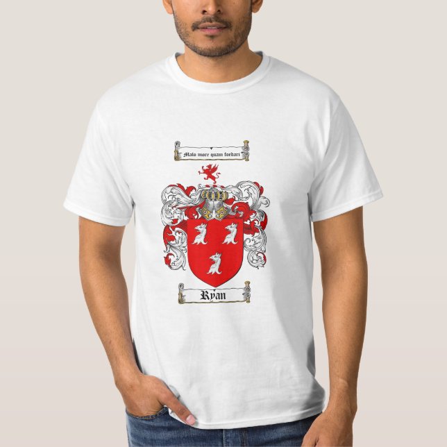 Camiseta Escudo de la familia de Ryan - escudo de armas de (Anverso)