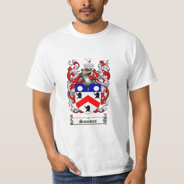 Camiseta Escudo de la familia de Saunders - escudo de armas (Anverso)