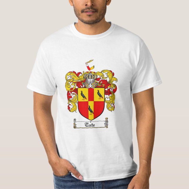 Camiseta Escudo de la familia de Tate - escudo de armas de (Anverso)