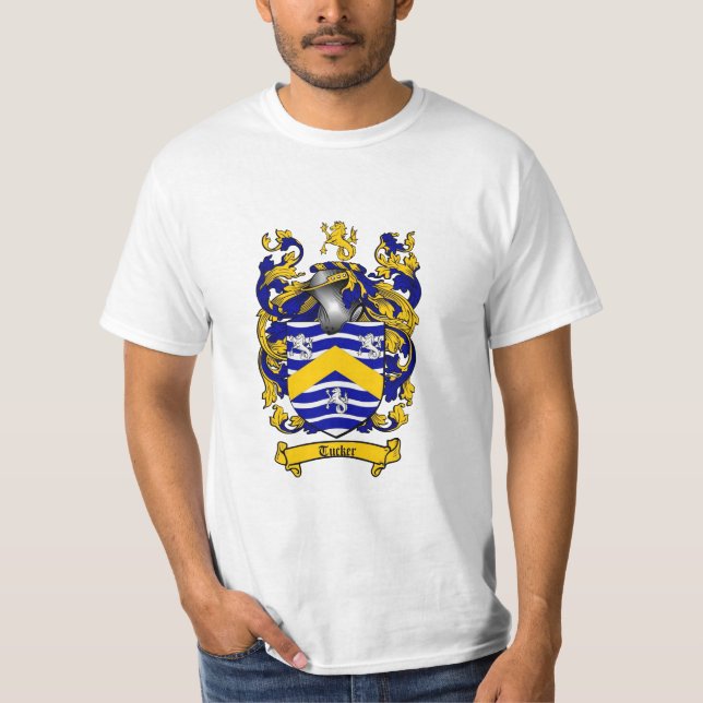 Camiseta Escudo de la familia de Tucker - escudo de armas (Anverso)