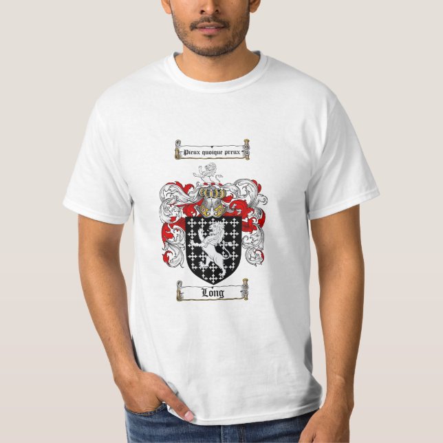 Camiseta Escudo de la familia larga - escudo de armas largo (Anverso)