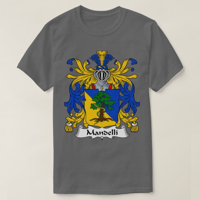 Camiseta Escudo de la familia Mandelli Coat of Arms (Diseño del anverso)