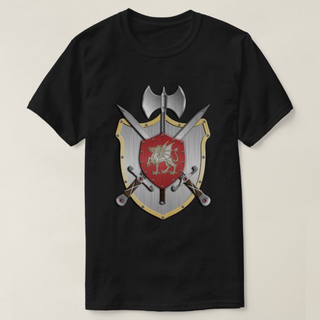Camiseta Escudo de la heráldica de Sigil del dragón (Diseño del anverso)