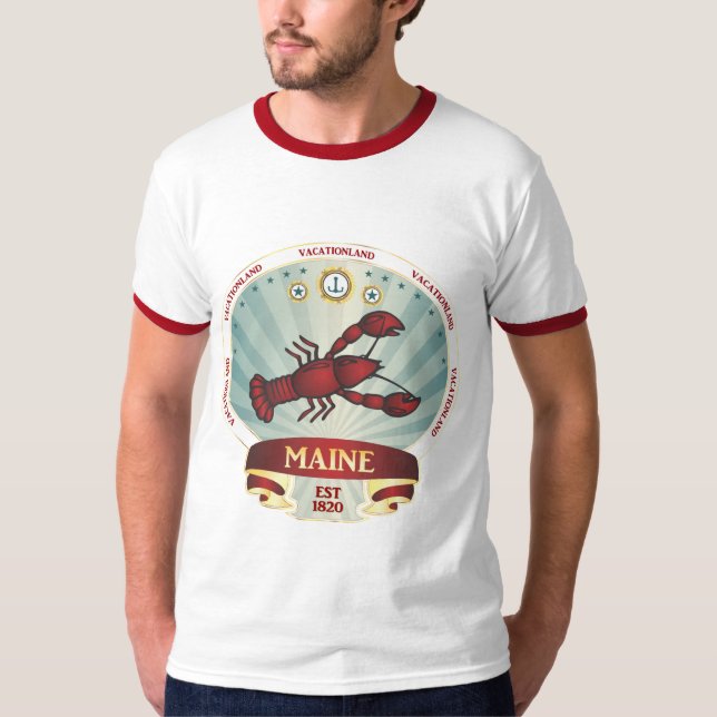 Camiseta Escudo de la langosta de Maine (Anverso)