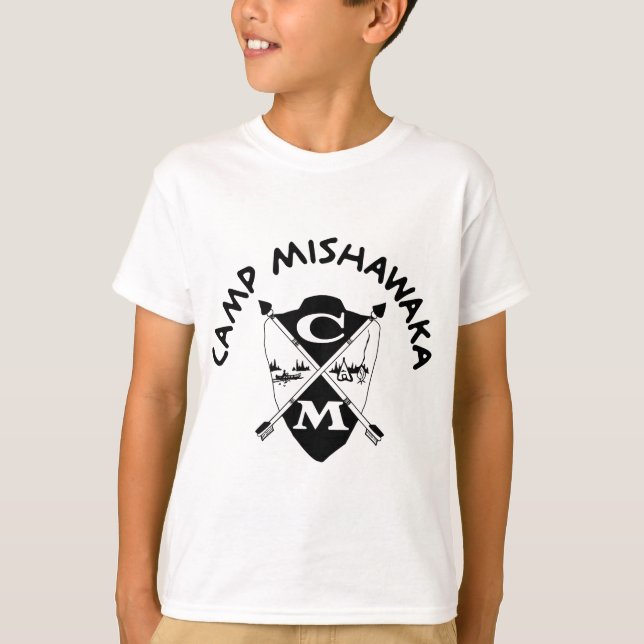 Camiseta Escudo de la obra clásica de Mishawaka del campo (Anverso)