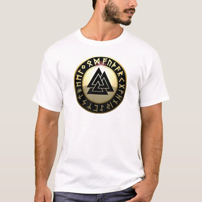 Camiseta Escudo de la runa de Valknut (Anverso)