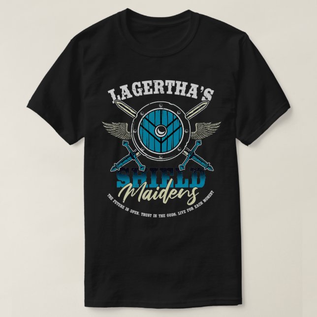 Camiseta Escudo de Lagertha se cobija viciando a la guerrer (Diseño del anverso)