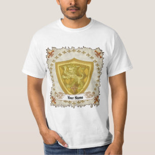 Camiseta Escudo de leones Familia Crest Surname T-Shirt