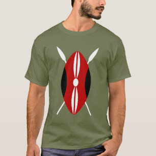 Camiseta Escudo de Maasai del Kenyan