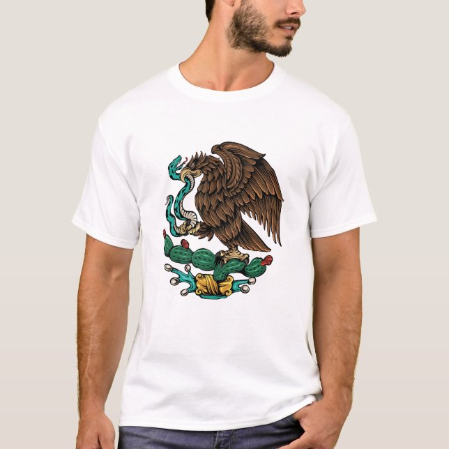Camiseta Escudo de México Ilustracion (Anverso)