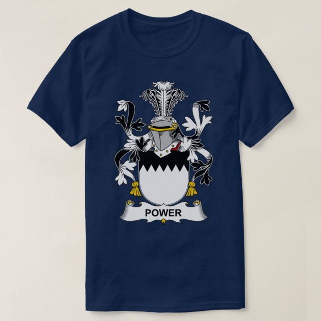 Camiseta Escudo de potencia de las armas de la familia Cres (Diseño del anverso)