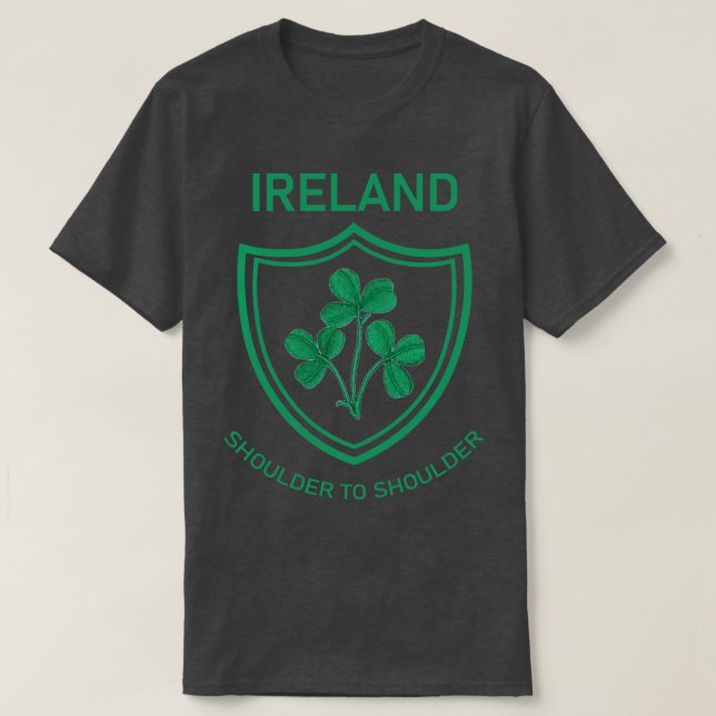Camiseta Escudo de rugby de Irlanda Houlder to Shoulder 1 (Diseño del anverso)