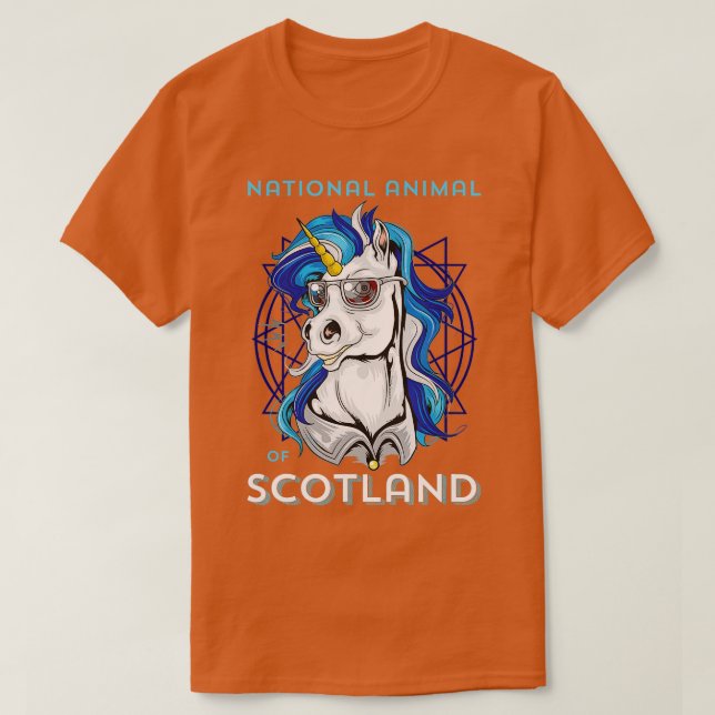 Camiseta Escudo de rugby en Escocia unicornio (Diseño del anverso)